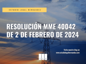RESOLUCIÓN MME 40042 DE 2 DE FEBRERO DE 2024