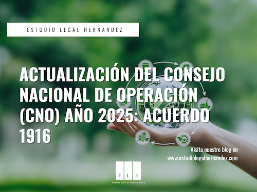 Actualización del Consejo Nacional de Operación (CON) año 2025: Acuerdo 1916