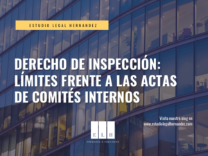 DERECHO DE INSPECCIÓN: LÍMITES FRENTE A LAS ACTAS DE COMITÉS INTERNOS